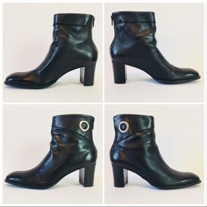 Naturalizer Chic Bootie Heel Black Soft Leather 9 N BOOTS